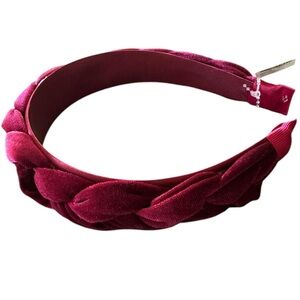 NWT burgundy braided headband